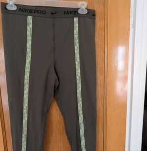 Nike Pro Olive Green Workout Leggings